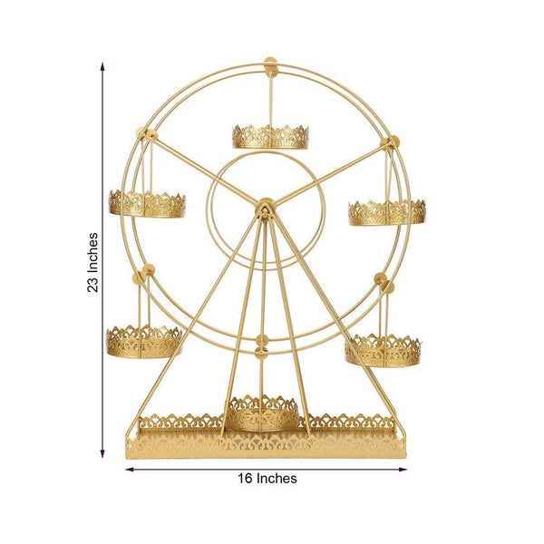 Gold Metal Ferris Wheel Basket