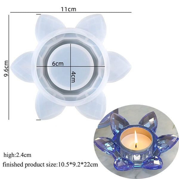 Silicone Lotus Tea Light Candle Holder Mould