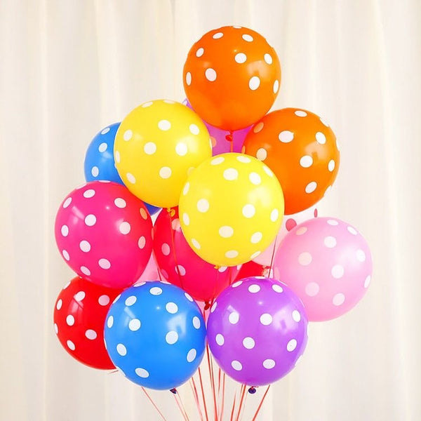 Polka Dot Balloons Multicolored 100 pc