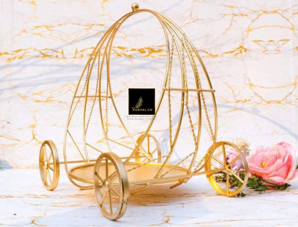 Gold Metal Hamper Basket 9 Inch