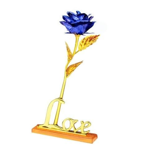 24k Gold Rose with Love stand