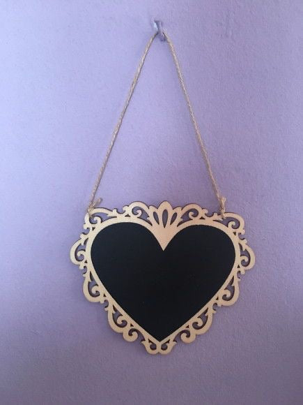 Heart Chalk Board Hanging