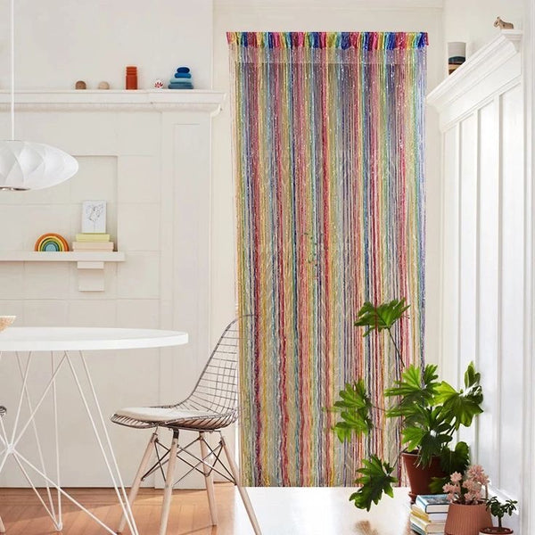 Multicolour Thread Shimmer Curtain