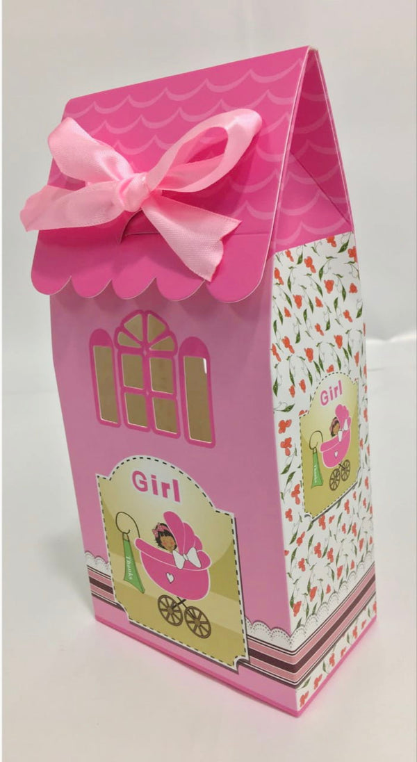 Baby Girl Announcement Boxes [Pack of 10]