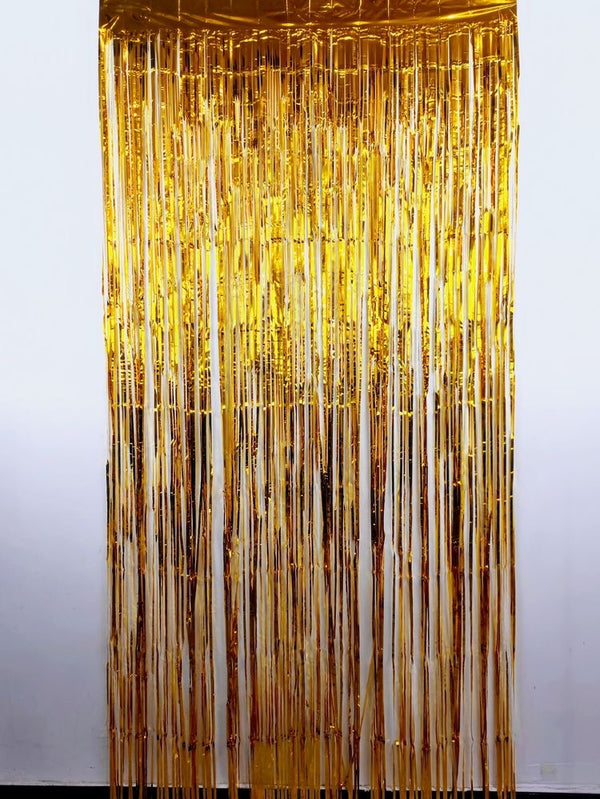 Foil Fringe Curtain - Gold