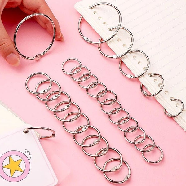 Silver Book Rings : 10 pc