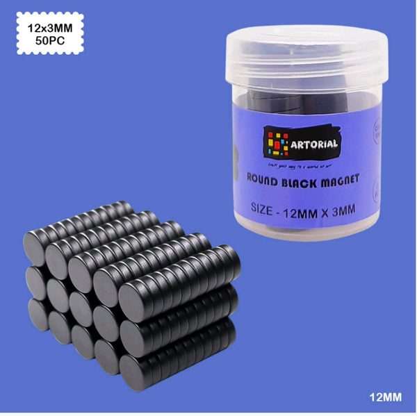 Black Magnet 12x3 mm : 50 pc