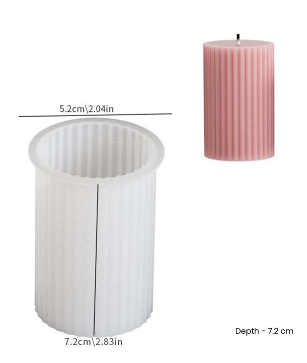 Round striped Candle Mould