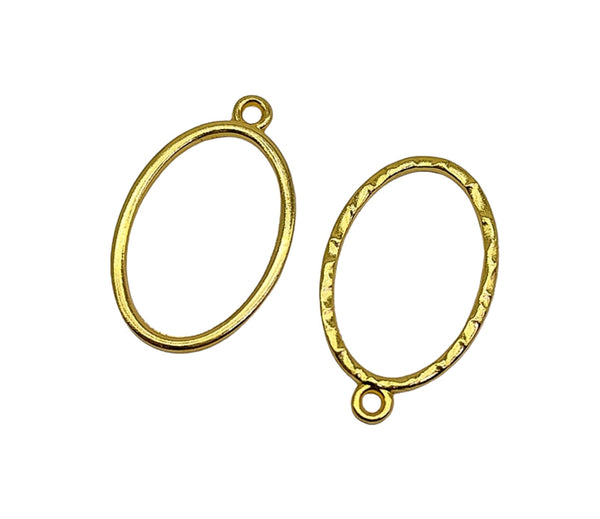 Gold Bezels : Oval : 5pc