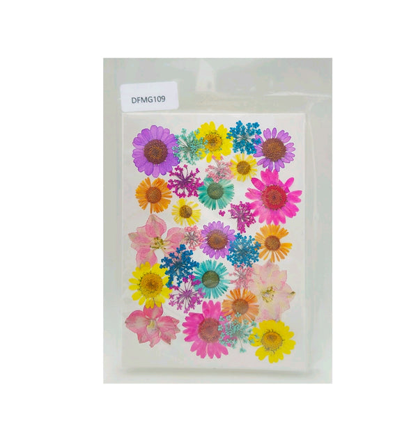 Pressed Multi Colour Flower Sheet