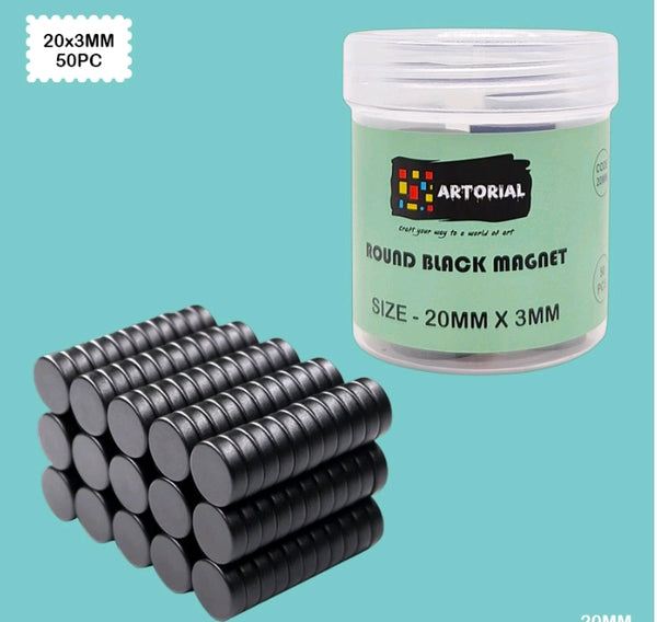 Black Magnet 20x3 mm : 50 pc