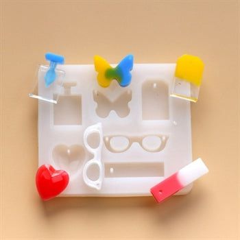 Mix Pattern Silicon Mould : 6 cavity