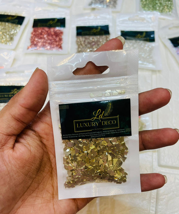 Metallic Glass Chips : Gold