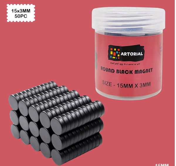 Black Magnet 15x3 mm : 50 pc