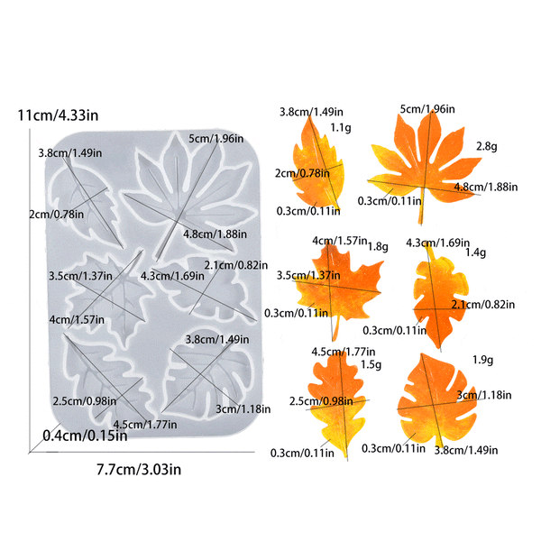 Leaf Shape Jewellery/ Keychain Mould