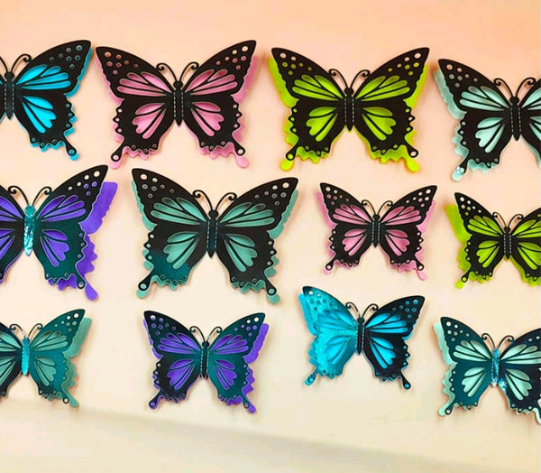 3D Metallic Butterfly [Pack of 12]