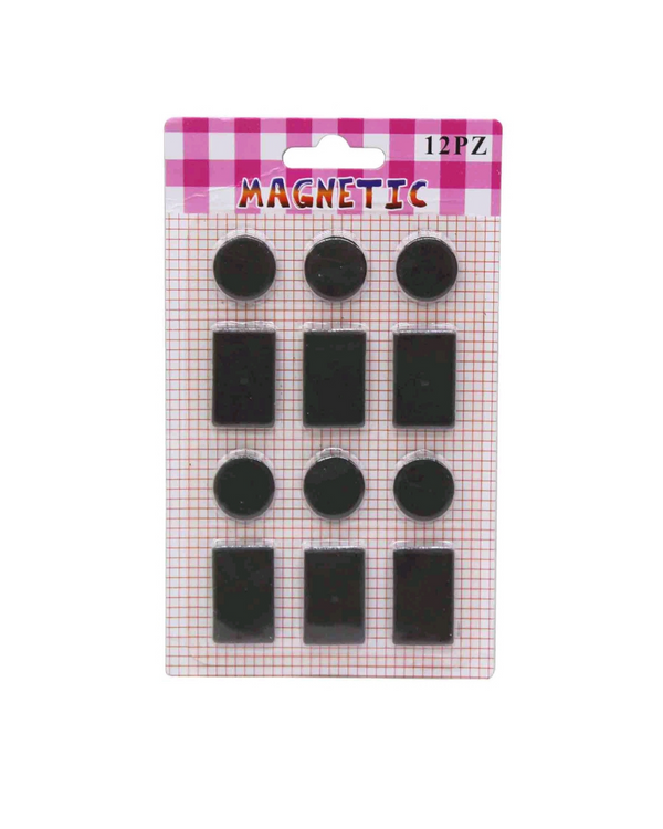Black Magnet : Mix Shapes [Pack of 12]