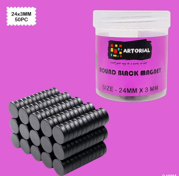 Black Magnet 24x3 mm : 50 pc