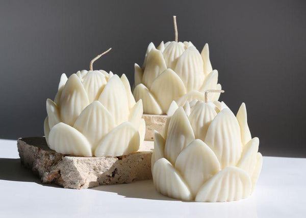 3D Lotus candle mould